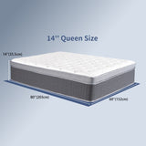 Queen Size Mattress in a Box 14 Inch Memory Foam Hybrid Mattress with Pocketed Springs Medium Firm 25579630