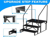 RV Step 3 Step Ladder, Upgrade RV Step with Handrails, Heavy Duty RV Stairs with Anti-Slip Pedal Hot 85009726