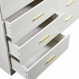 ZUN Modern White 8-Drawer Dresser for Bedroom - Ample Storage Wide Chest of Drawers, Sturdy & Safe W1785P201163