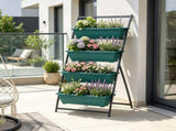 4-Tier Green Vertical Raised Garden Planter Sturdy 4-Box Outdoor Plant Stand Grow Container for 47114133