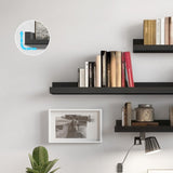 ZUN 24” Floating Shelves for Wall Décor Storage, Set of 4, Wood for Bedroom, Living Room, Bathroom, 25476696