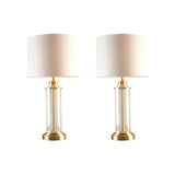 Clarity Glass Cylinder Table Lamp Set of 2 B03594985