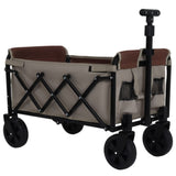 All-in-One Convertible Folding Camping Wagon Cart Bench Seat, Storage Compartment & Included Dog W2932P312715