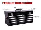 21" Metal Tool Box with 4 Drawers,Small Tool Chest with EVA Liners,Multi-Function Tool 11635683
