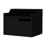 ZUN Black Dual-Shelf Display Floating Nightstand B062P175147