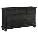 ZUN Transitional Black Dresser of 7 Drawers Jewelry Tray Traditional Design Bedroom Wooden Furniture B011P143959