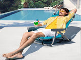 63*65*82cm Short Oxford Cloth Silver White Aluminum Tube Bearing 100kg Beach Chair Mint Green 97992974
