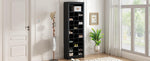 ZUN Stylish Design 30 Shoe Cubby Console, Contemporary Shoe Cabinet with Multiple Storage Capacity, Free 64331951