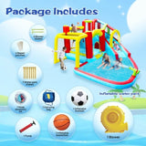 7 in1 Inflatable slide water park bouncing house outdoor Soccer garden bouncer with Splash pool & W167790010