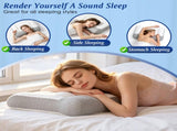 2 Pcs Breathable Mesh Ergonomic Sleep Pillow, DualSided High & Low Zoned Support with Ear Slot, 18100448