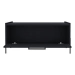 ZUN Coffee Table 15.6" H, 1 shelf, 4 legs, Black B097P250877