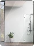 30x40 Inch Silver Metal Framed Rectangular Rectangular Bathrrom Mirror for Wall. W2203P303038