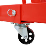 ZUN 2 Ton Folding Engine Hoist Cherry Picker Shop Crane Hoist Lift, Heavy Duty Steel with 6 Iron Caster 10895565