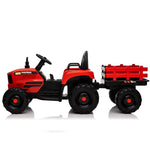 ZUN Ride on Tractor with Trailer,12V Battery Powered Electric Tractor Toy w/Remote Control,electric car W1396124965