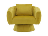 360&deg Swivel Accent Chair, Modern Velvet Fabric Living Room Armchair with Fluffy Cushions, Comfy 48567162