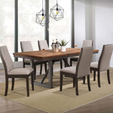 Taupe and Espresso Upholstered Dining Chair B062P153678