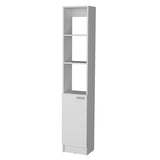 ZUN Brenda Linen Cabinet with 1 door, 3 open shelves B128P189936