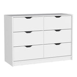 Basilea 4 Drawers Dresser, 2 Cabinets -White B20092139