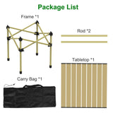 Folding Camping Table, Portable Upgraded Carbon Steel Table with Heavy Duty Carrying Bag, 41788191