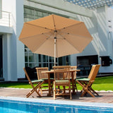 ZUN 10FT Patio Umbrella, Outdoor Table Umbrella with Push Button Tilt and Crank, UV Protection W1859P195942