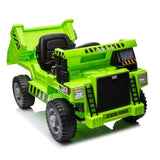 ZUN Ride on Dump Truck, 12V Ride on Car with Parents Control, Electric Dump Bed and Extra Shovel,Phone W1396P147017