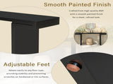 U-Style Large 60-Inch Console Table with Geometric Clean Lines Design,Stylish Entryway Table with N711P303209B