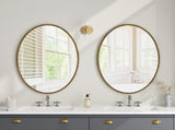 Iron Art Oval Retro Mirror, Antique Effect, Wall Hanging, Suitable For Bathroom, Bedroom, Living W757P251824