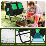 130L Garden Compost Tumbler with Sliding Doors 28017194