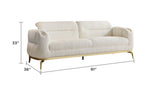 Zoe Modern style Sofa made with wood and Gold accents in Cream G150109333