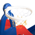 ZUN 5 in 1 Slide and Swing Playing Set, Toddler Extra-Long Slide with 2 Basketball Hoops, Football, W2181P149199