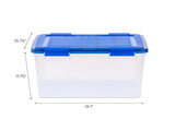 46 Qt. Plastic Storage Bins with Sealed Lids, Clear Gasket Box, Airtight Containers 29170649