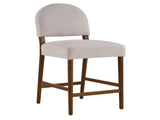 26'' Height Light Gray Fabric & Walnut Rubberwood Bar Stool, Adjustable Floor Leveler, Spacious N780P394271G