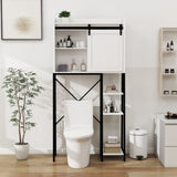 Over The Toilet Storage Cabinet, Bathroom Over Toilet with Sliding Barn Door,Adjustable W282138090