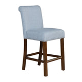 ZUN Upholstered Counter Stool with Nailhead Trim Set of 2 B035P265989