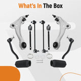 10pcs Front Lower Control Arms Tie Rod Left & Right fit for Nissan Maxima 2009-2014 90205381