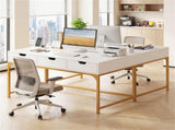 43.5" Home Office Desk with Built-in Charging Station & 3 Drawers Hidden Compartment 78721214