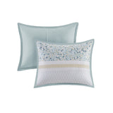 King/Cal King 5 Piece Seersucker Comforter Set with Throw Pillows B035128847