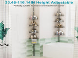 Corner Shower Caddy Tension Pole, Quick Setup, Rust-Free Bathroom Shower Organizer Corner for 51448190