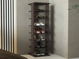 Shoe Rack, Gray Walnut, 7 Shelves B097P369416