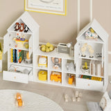 Versatile Children's Bookshelf with House-Shaped Design, Multi-Functional Storage for Books and W2699P197526
