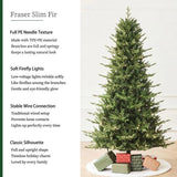 Fraser Slim Fir 6.5ft Christmas Tree Pre-Lit Artificial with 2,725 Branch Tips & 640 Low-Voltage 44264618