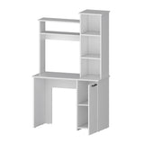 Rumford Computer Desk with Hutch and 3-Tier Storage Shelves B128P148802