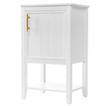 ZUN 20" Bathroom Vanity with Sink, Bathroom Cabinet with Soft Closing Door, Storage Rack and Open Shelf, 13067302