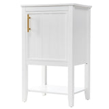 ZUN 20" Bathroom Vanity with Sink, Bathroom Cabinet with Soft Closing Door, Storage Rack and Open Shelf, 13067302