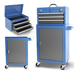 ZUN Rolling Garage Workshop Tool Organizer: Detachable 3 Drawer Tool Chest with Large Storage Cabinet 62300591