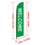 ZUN 2-Piece Advertising Flagpole Stand Open Feather Flags with Pole Kit, Advertising Flags for Business 22158274