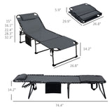 ZUN Folding Lounge Chairs / beach chair （Prohibited by WalMart） 35652287