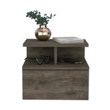 Floating Nightstand Flopini, One Drawer, Dark Walnut Finish B092123163