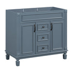 ZUN 36'' Bathroom Vanity without Top Sink, Royal Blue Cabinet only, Modern Bathroom Storage Cabinet with WF305078AAC