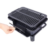 Oval Cast Iron Grill Outdoor, Portable Charcoal Grill and Tabletop Cast Iron Skillet - 100% Cast 98855605